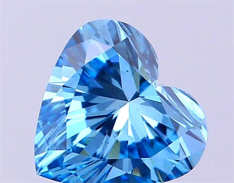 0.53ct Heart Lab Grown Diamond (Colour Fancy Vivid Blue, Clarity VS2, IGI Certified)