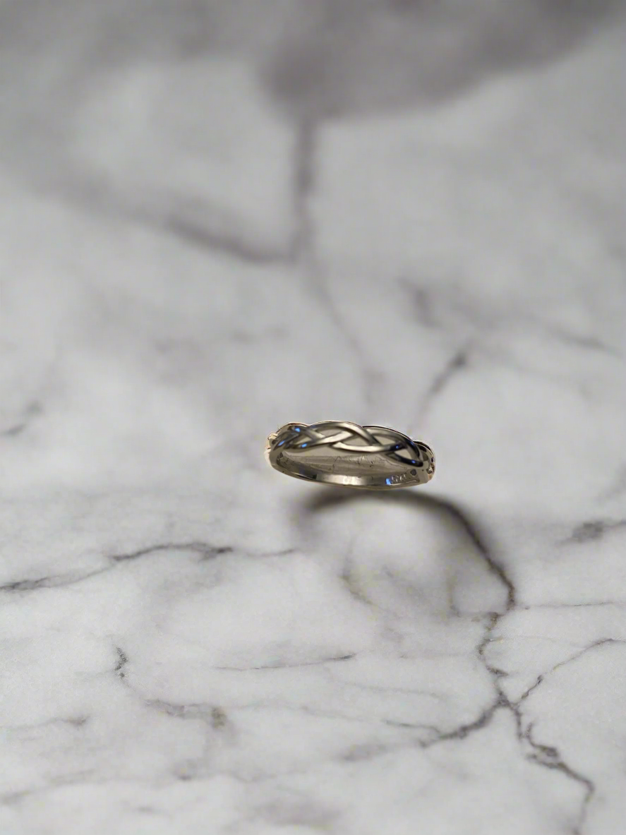 Intertwined Silver Band