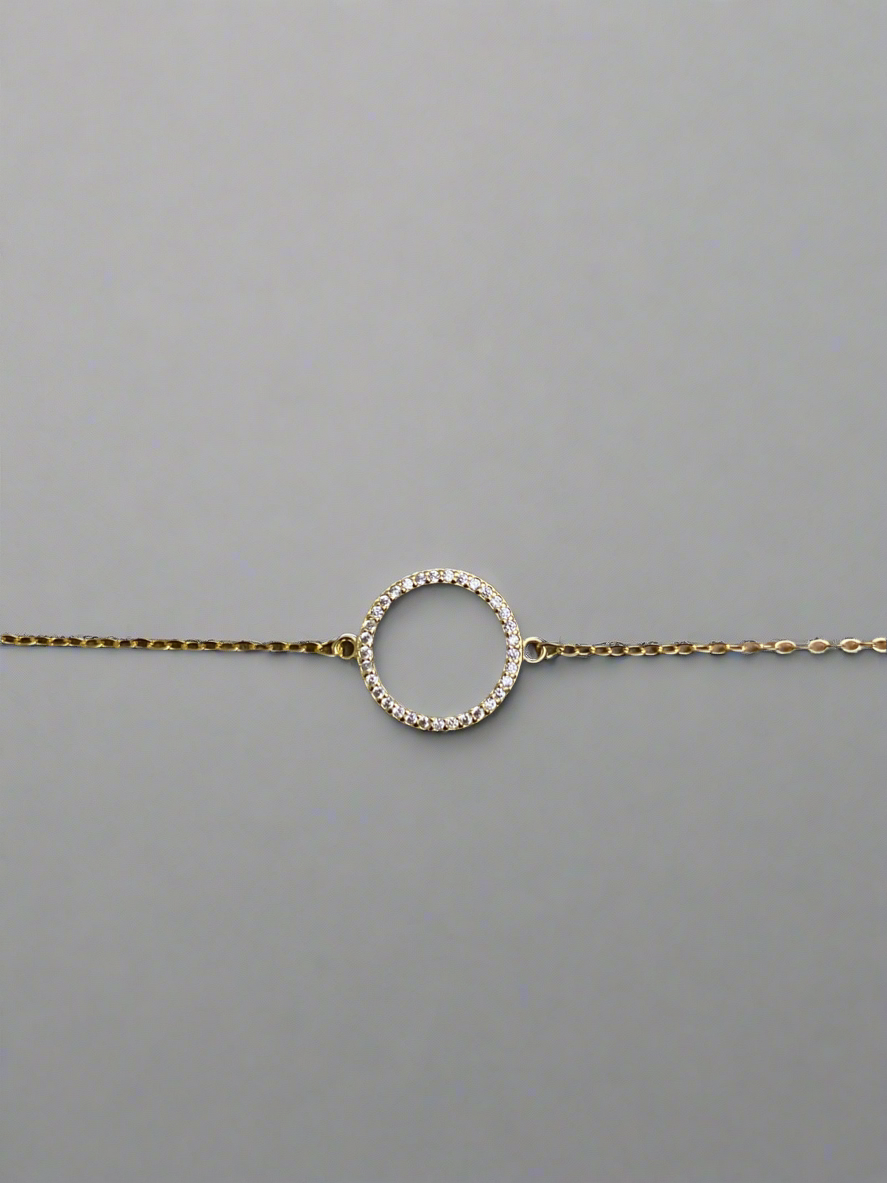 Sterling Silver Gold Plated Circle of Life Bracelet
