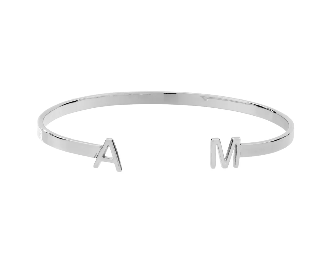 Personalized Two Initial Cuff Bracelet