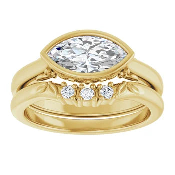 14kt Bezel Solitaire Ring