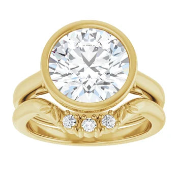 14kt Bezel Solitaire Ring