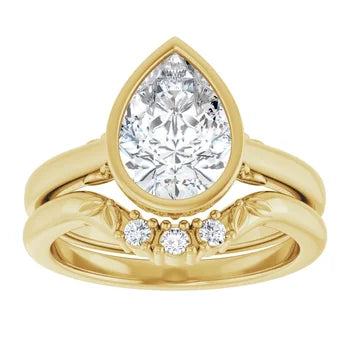 14kt Bezel Solitaire Ring