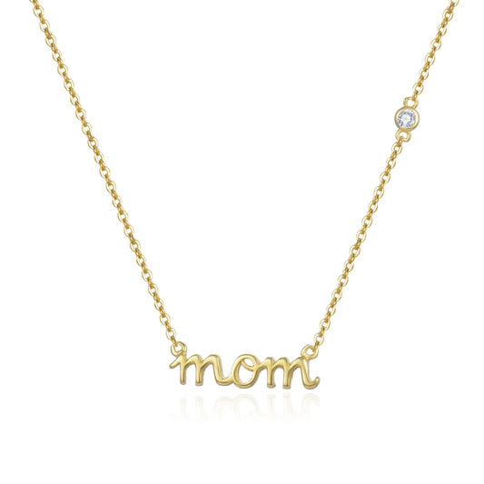 Mom Cubic Zirconia Accent Necklace