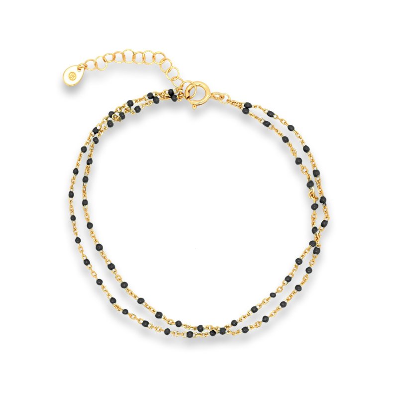 Double Strand Enamel Beaded Bracelet