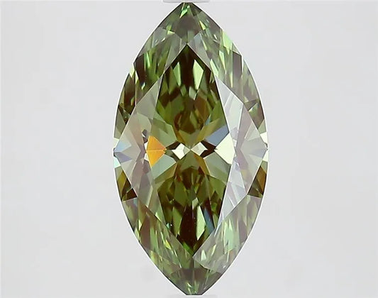 1.96ct Marquise Lab Grown Diamond (Colour Fancy Vivid Green, Clarity VVS2, IGI Certified)