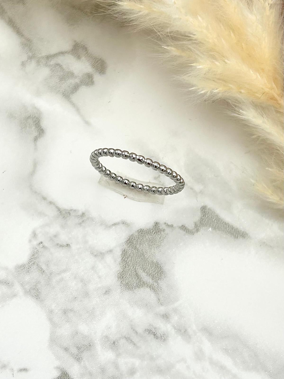 Silver Beaded Band