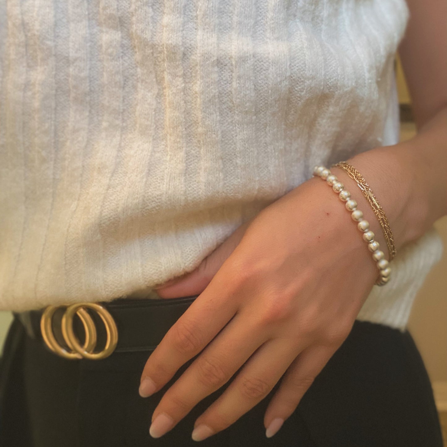 Sterling Silver 6MM Ball Bracelet