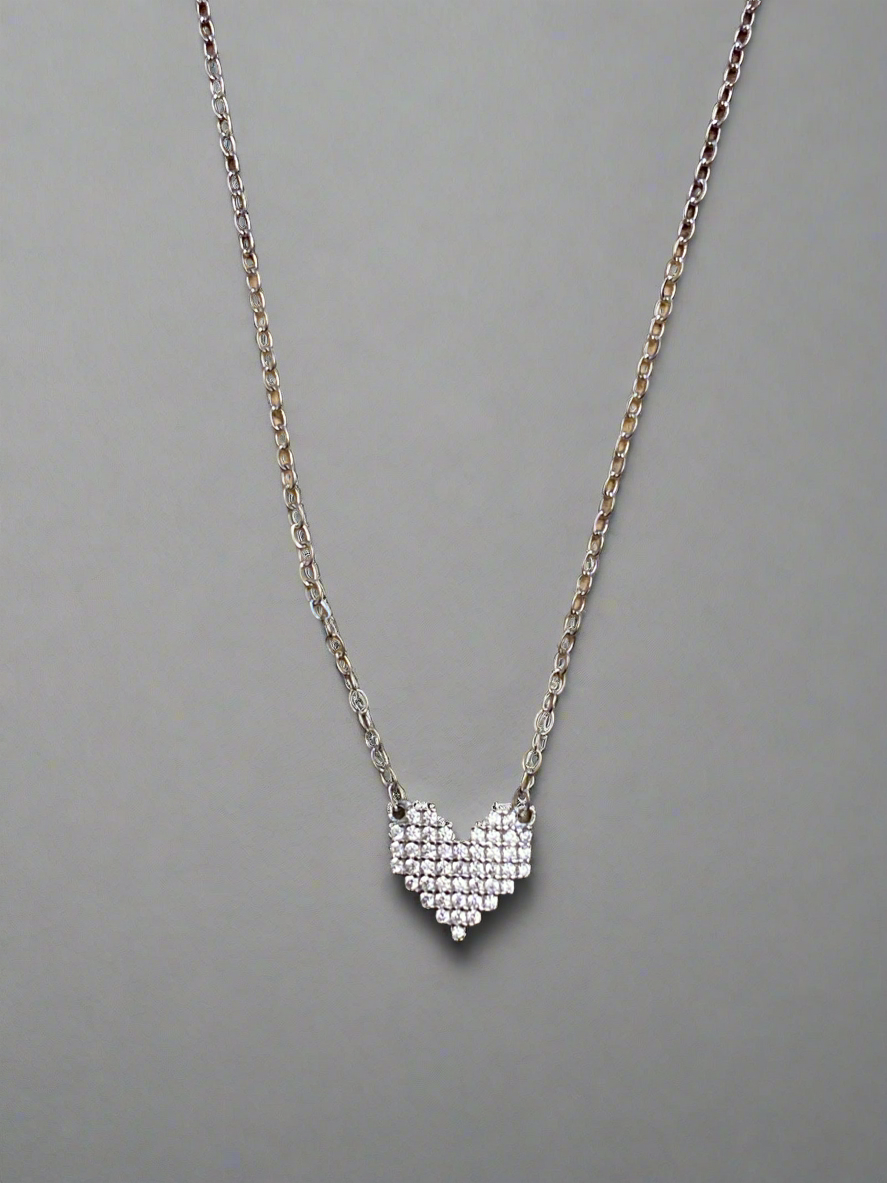 Pixel Heart Necklace