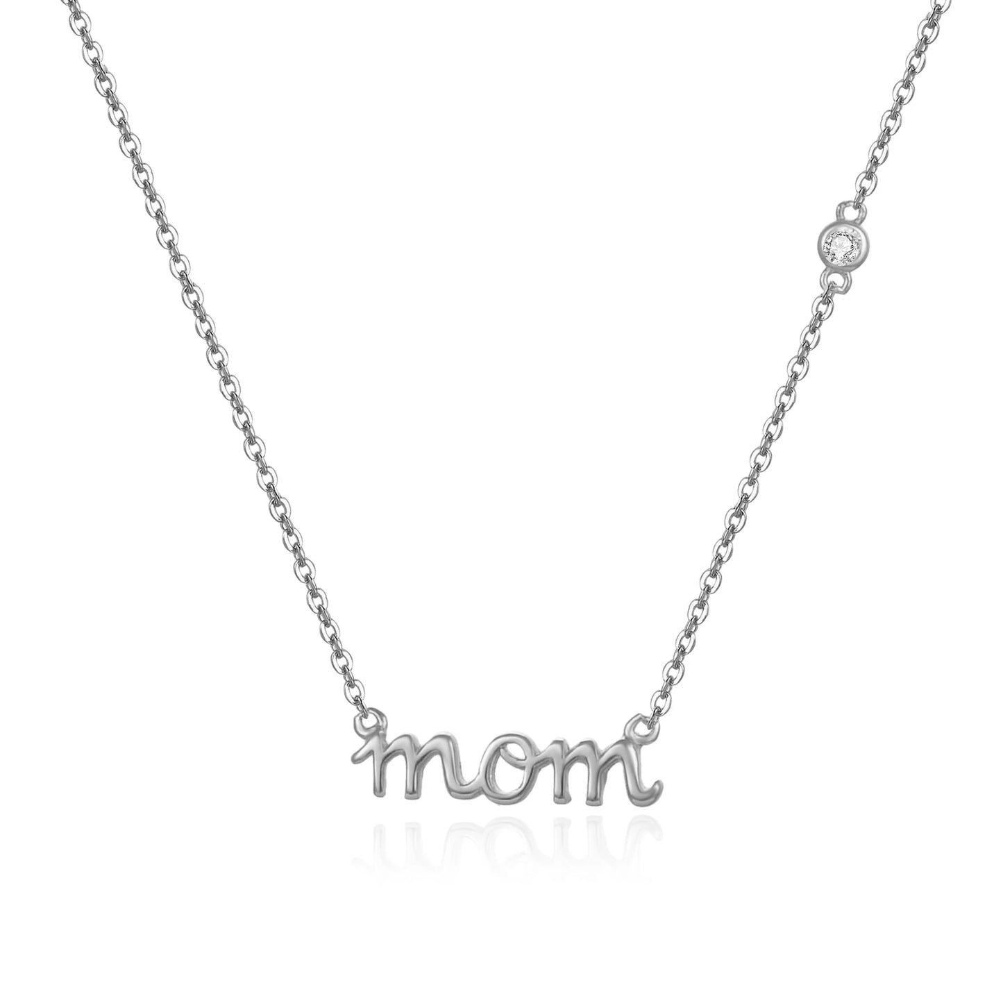 Mom Cubic Zirconia Accent Necklace