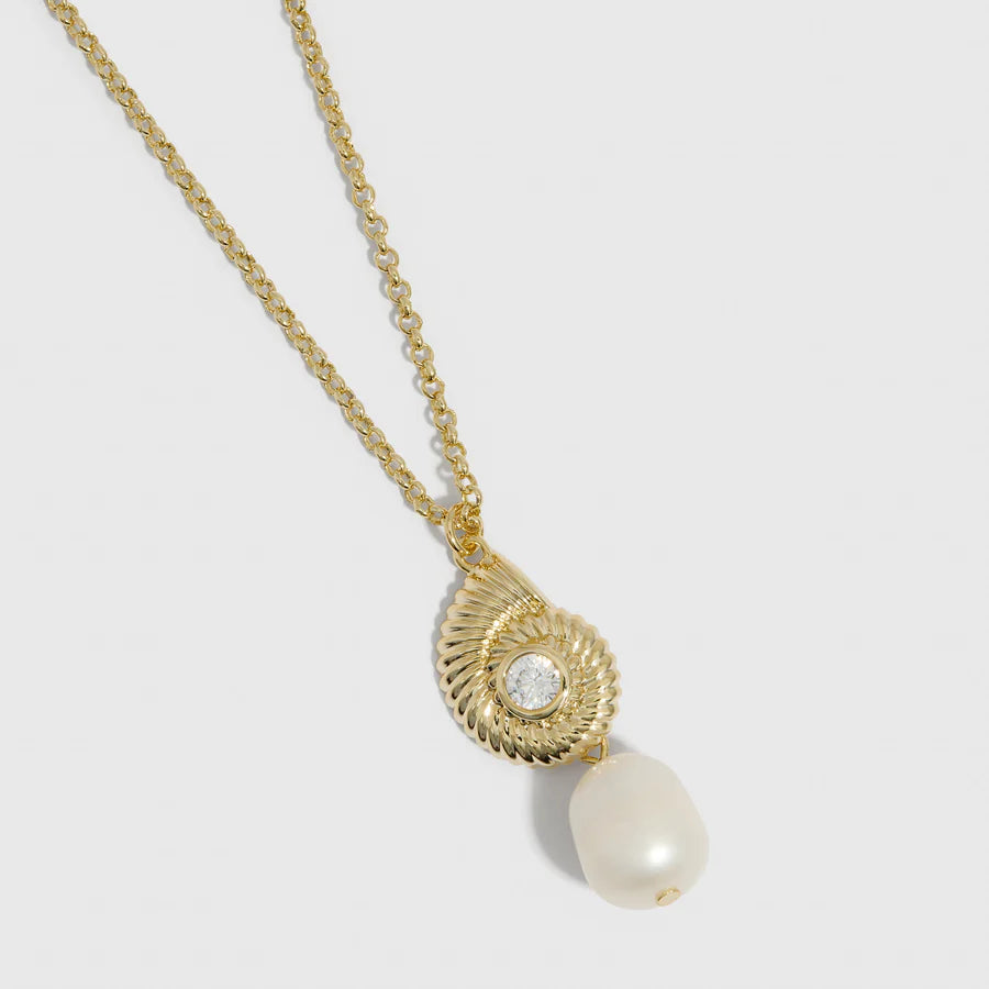 Seashells & Freshwater Pearl pendant necklace