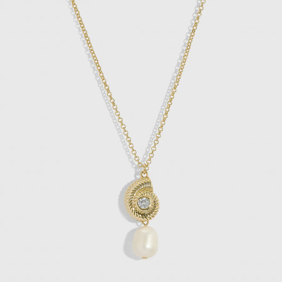 Seashells & Freshwater Pearl pendant necklace