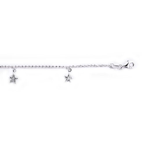Sterling Silver Starfish Anklet