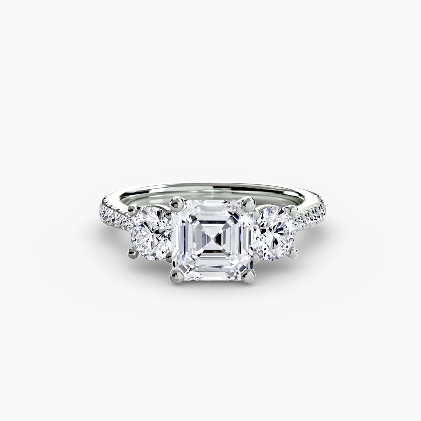 The Trinity Pavé Engagement Ring