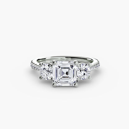 The Trinity Pavé Engagement Ring
