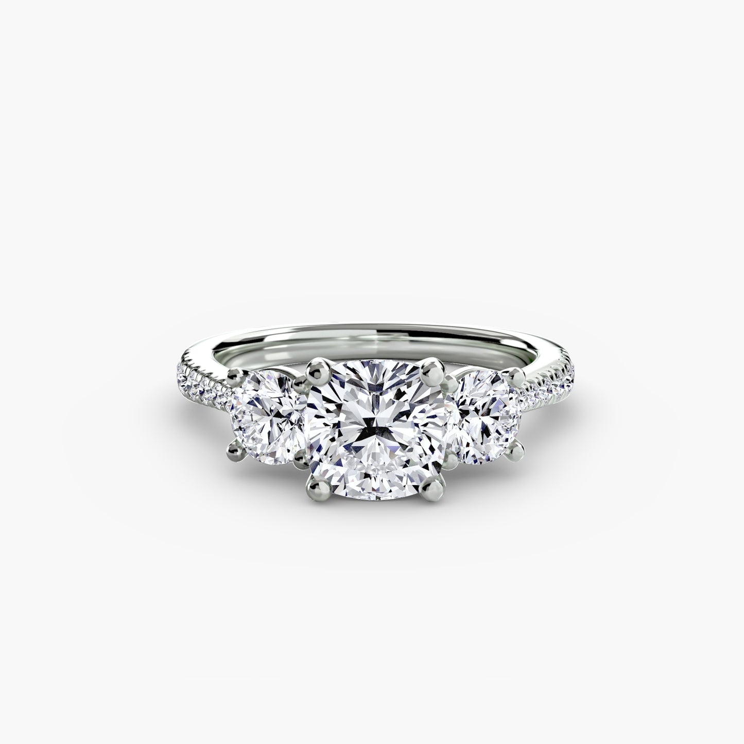 The Trinity Pavé Engagement Ring