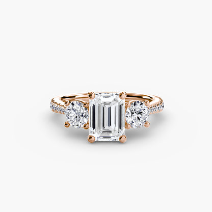 The Trinity Pavé Engagement Ring