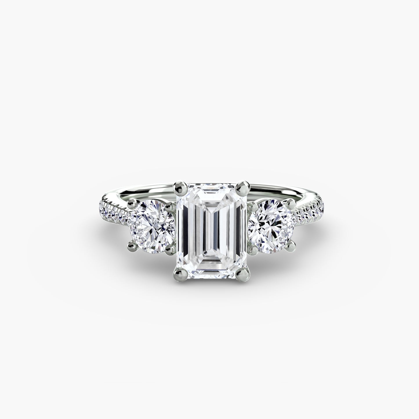 The Trinity Pavé Engagement Ring