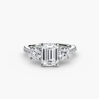 The Trinity Pavé Engagement Ring