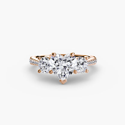 The Trinity Pavé Engagement Ring