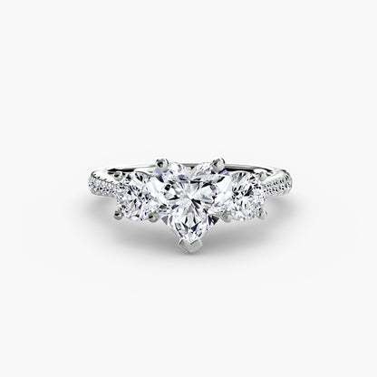 The Trinity Pavé Engagement Ring