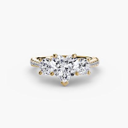 The Trinity Pavé Engagement Ring