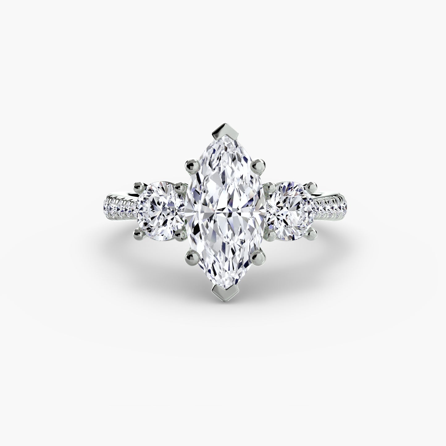 The Trinity Pavé Engagement Ring