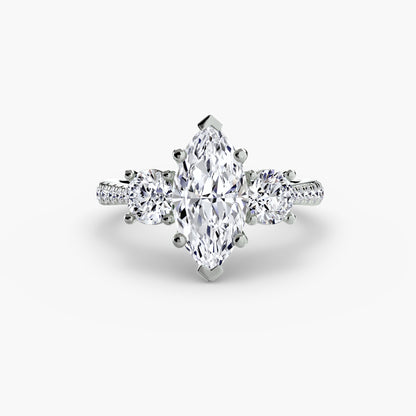 The Trinity Pavé Engagement Ring