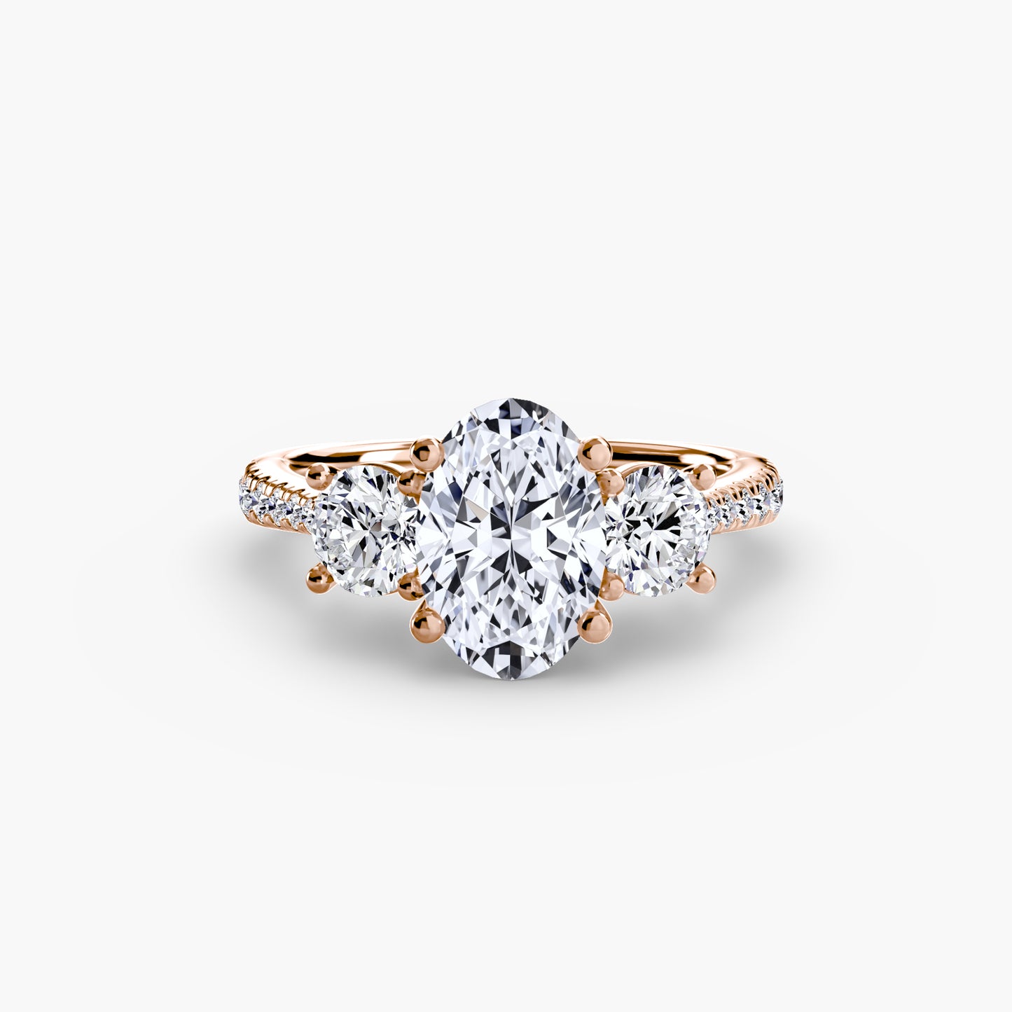 The Trinity Pavé Engagement Ring