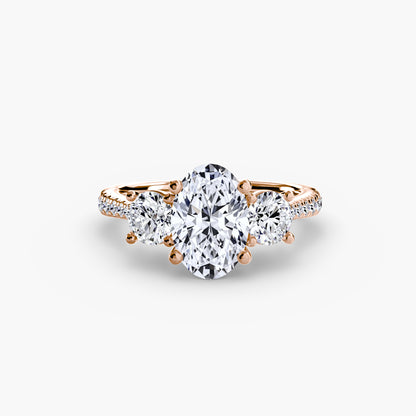 The Trinity Pavé Engagement Ring