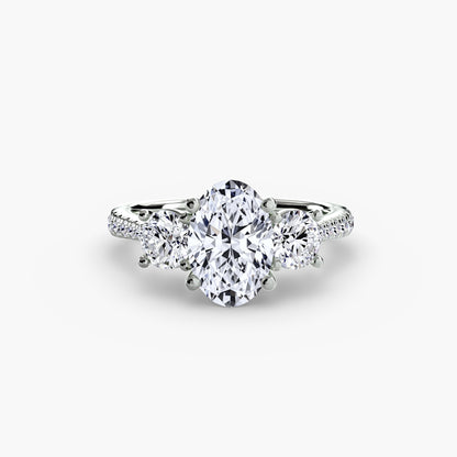 The Trinity Pavé Engagement Ring