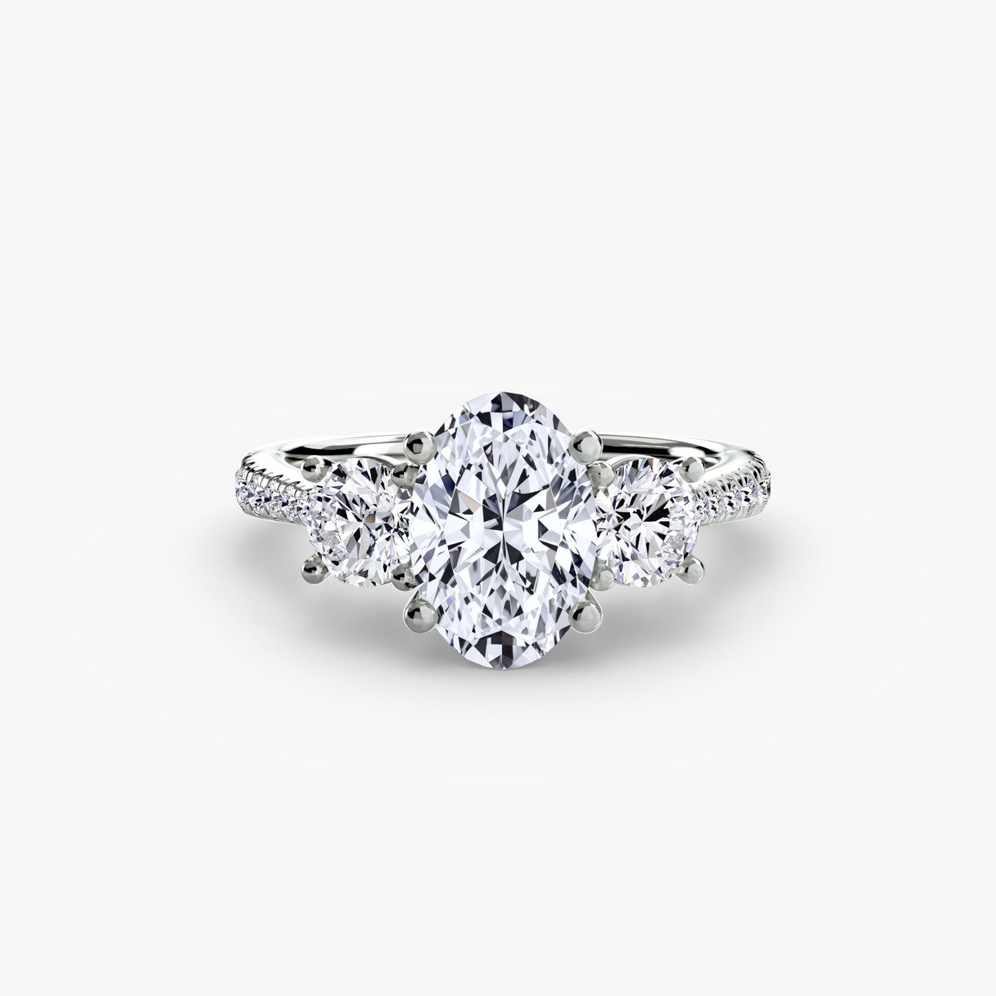 The Trinity Pavé Engagement Ring