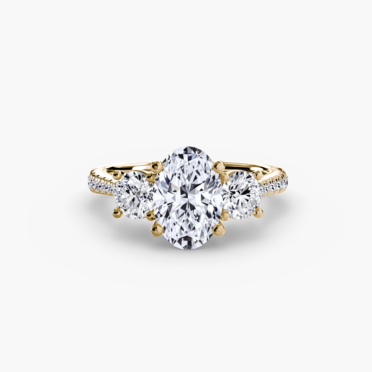 The Trinity Pavé Engagement Ring