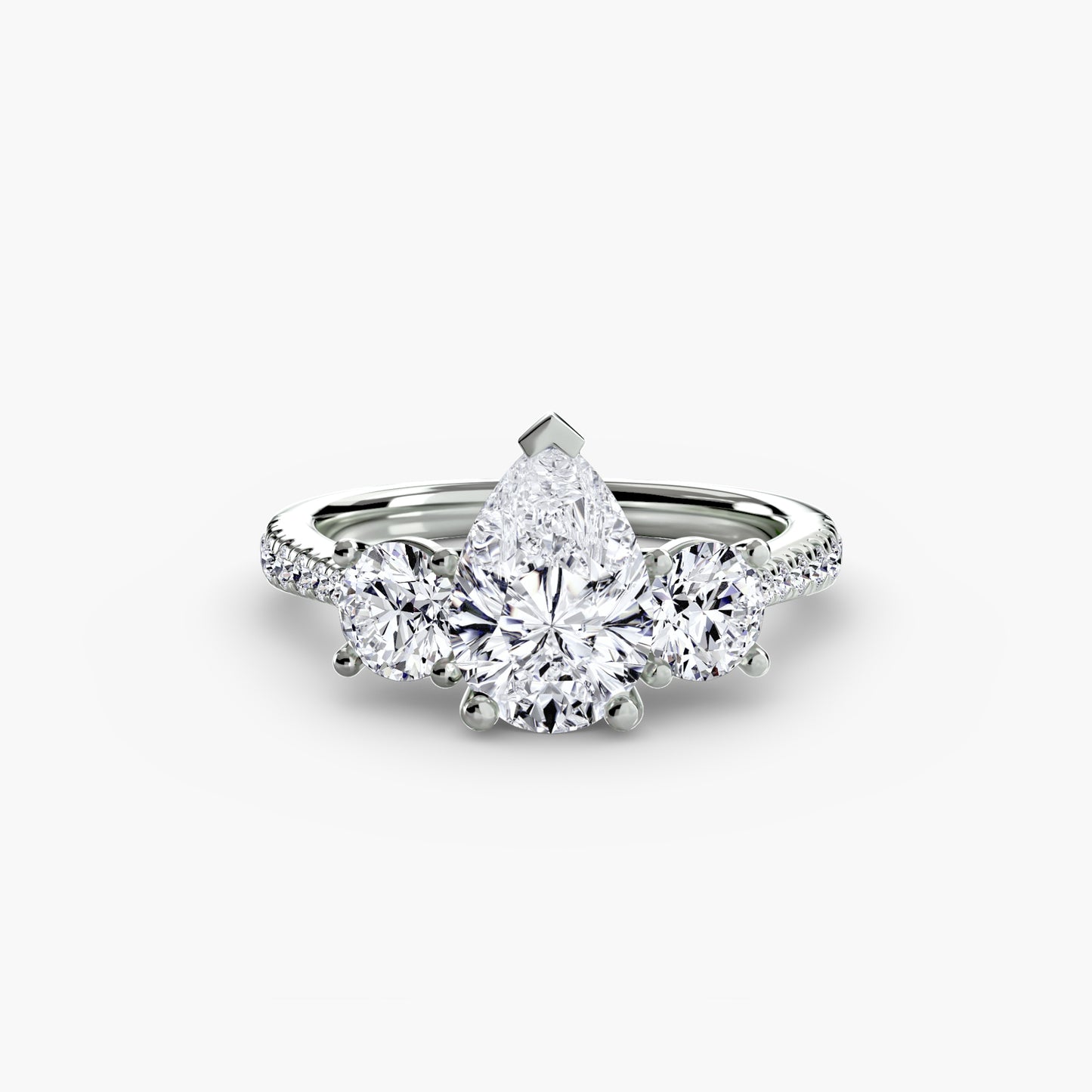 The Trinity Pavé Engagement Ring