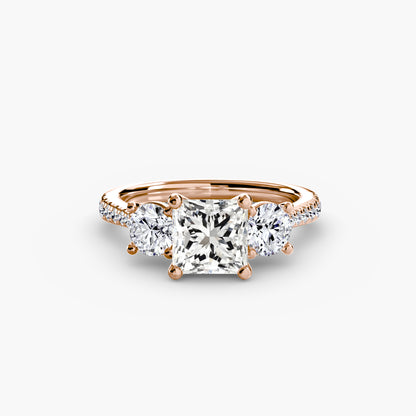 The Trinity Pavé Engagement Ring