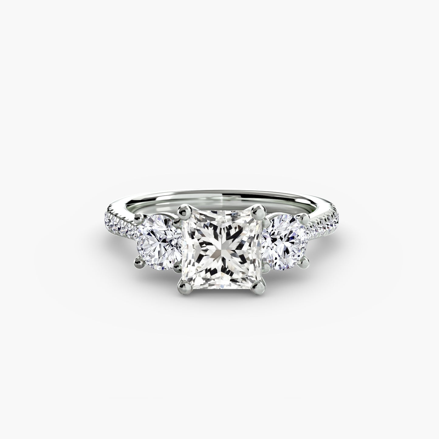The Trinity Pavé Engagement Ring