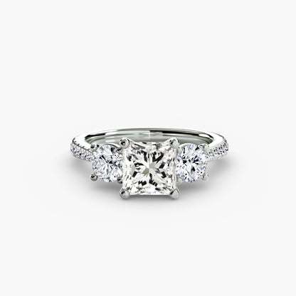 The Trinity Pavé Engagement Ring