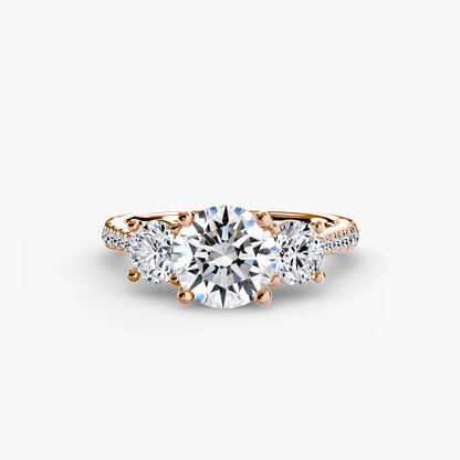 The Trinity Pavé Engagement Ring
