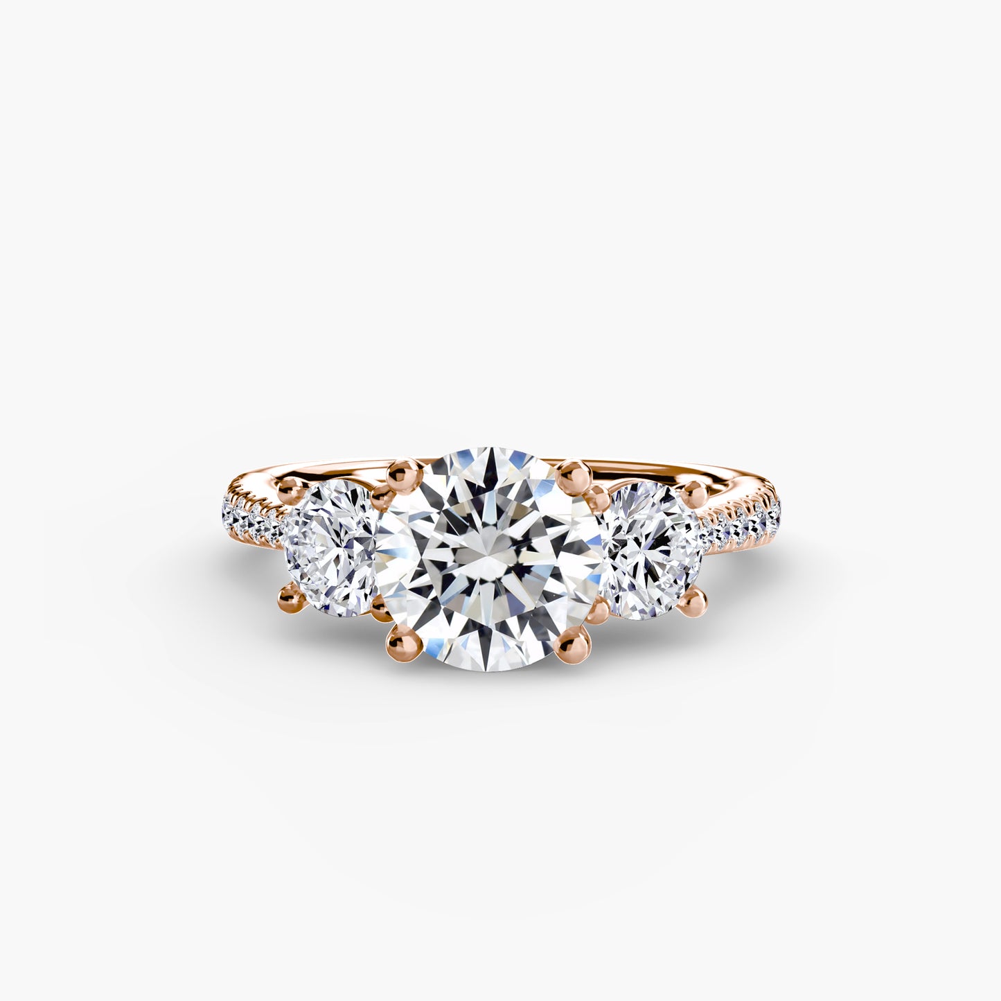 The Trinity Pavé Engagement Ring