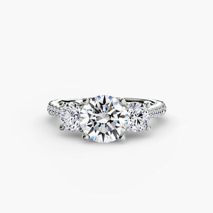 The Trinity Pavé Engagement Ring