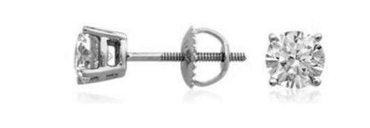 14kt White Gold 0.70ct Natural Diamond Studs