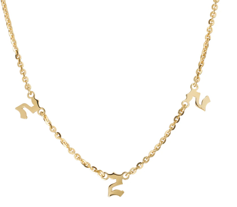 Gothic Angel Number Necklace