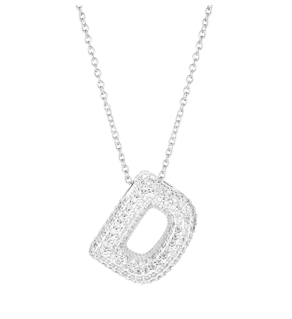 Pavé Bubble Letter Large Necklace