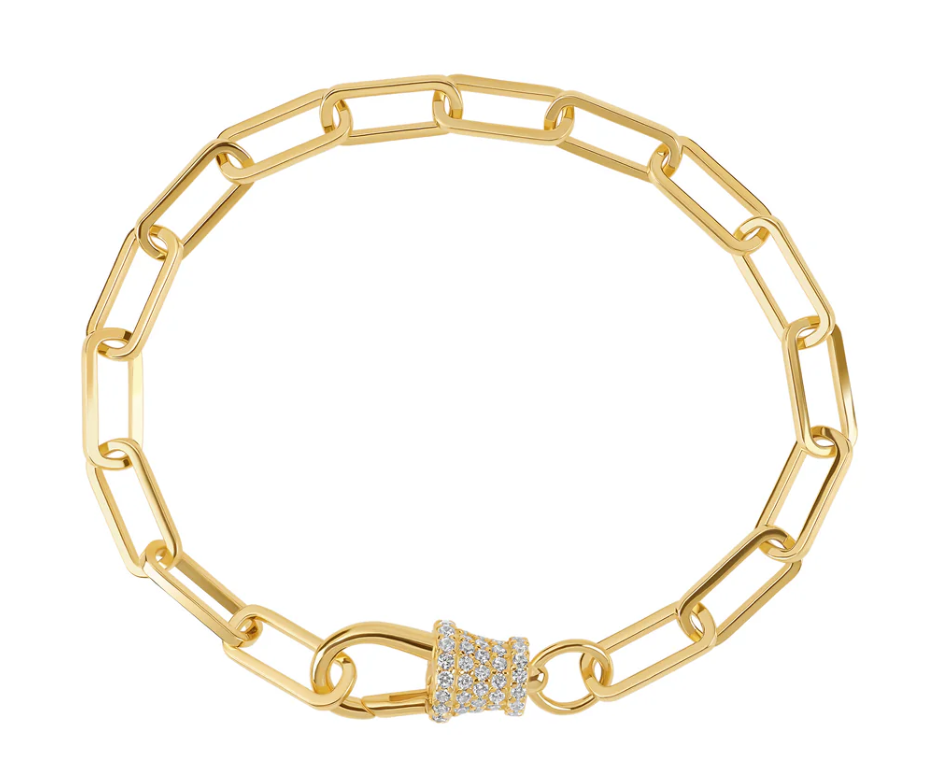 Radiant Lock Paperclip Bracelet