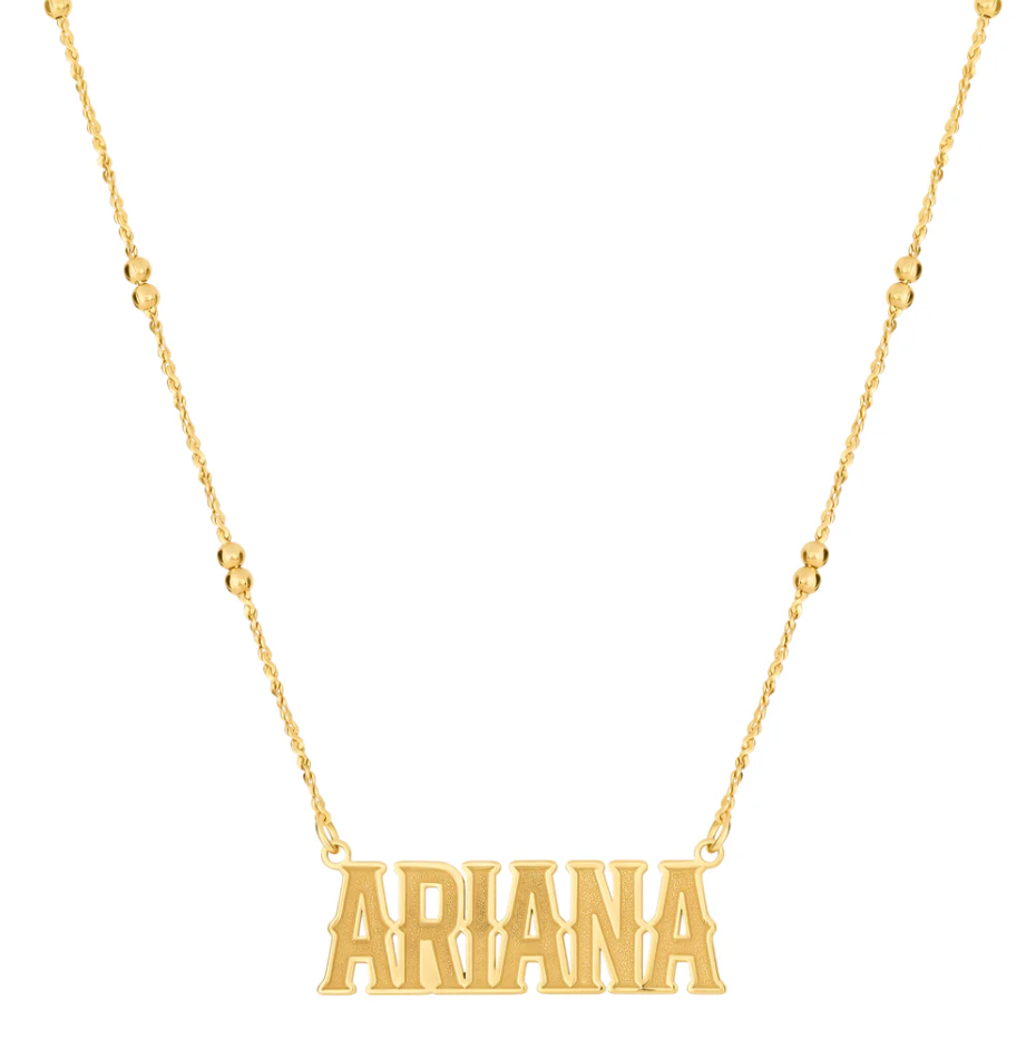 Personalized Western Name Necklace in Sterling Silver Gold Vermeil – Custom up to 8 Letters