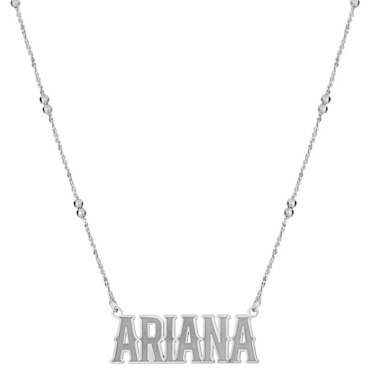 Personalized Western Name Necklace in Sterling Silver – Custom up to 8 Letters