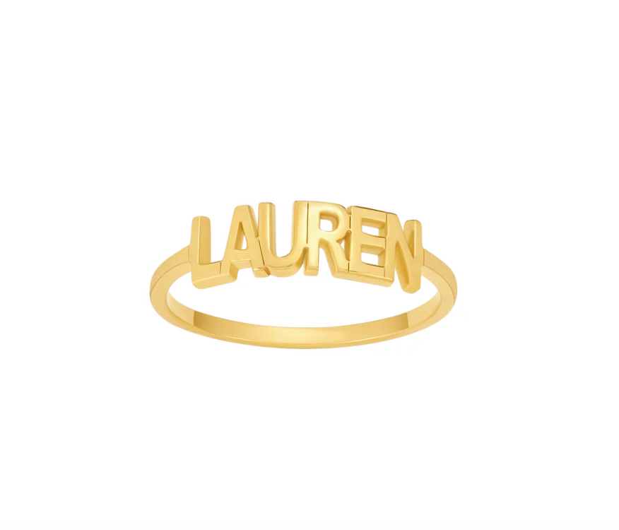 Personalized Name Ring