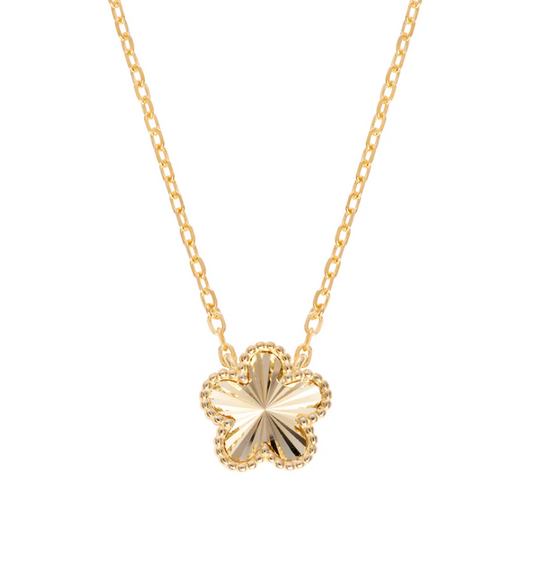 Golden Bloom Clover Necklace