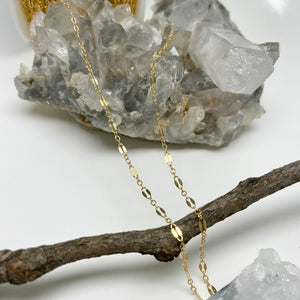 14KT Gold Filled Half Flat Dapped Oval