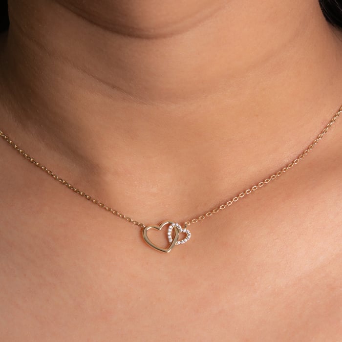 Gold Vermeil Interlocking Heart Necklace